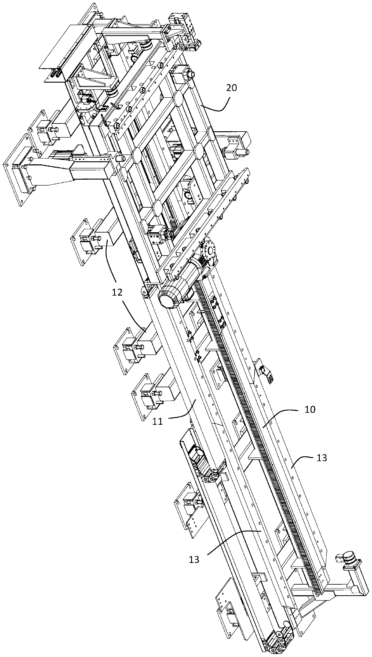 Flexible switching system layout structure for vehicle welding