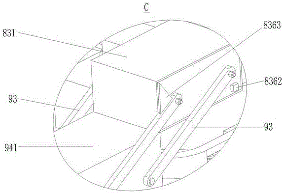 Sleeper replacing machine with swinging rail lifting device