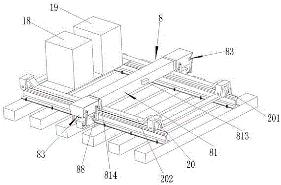 Sleeper replacing machine with swinging rail lifting device