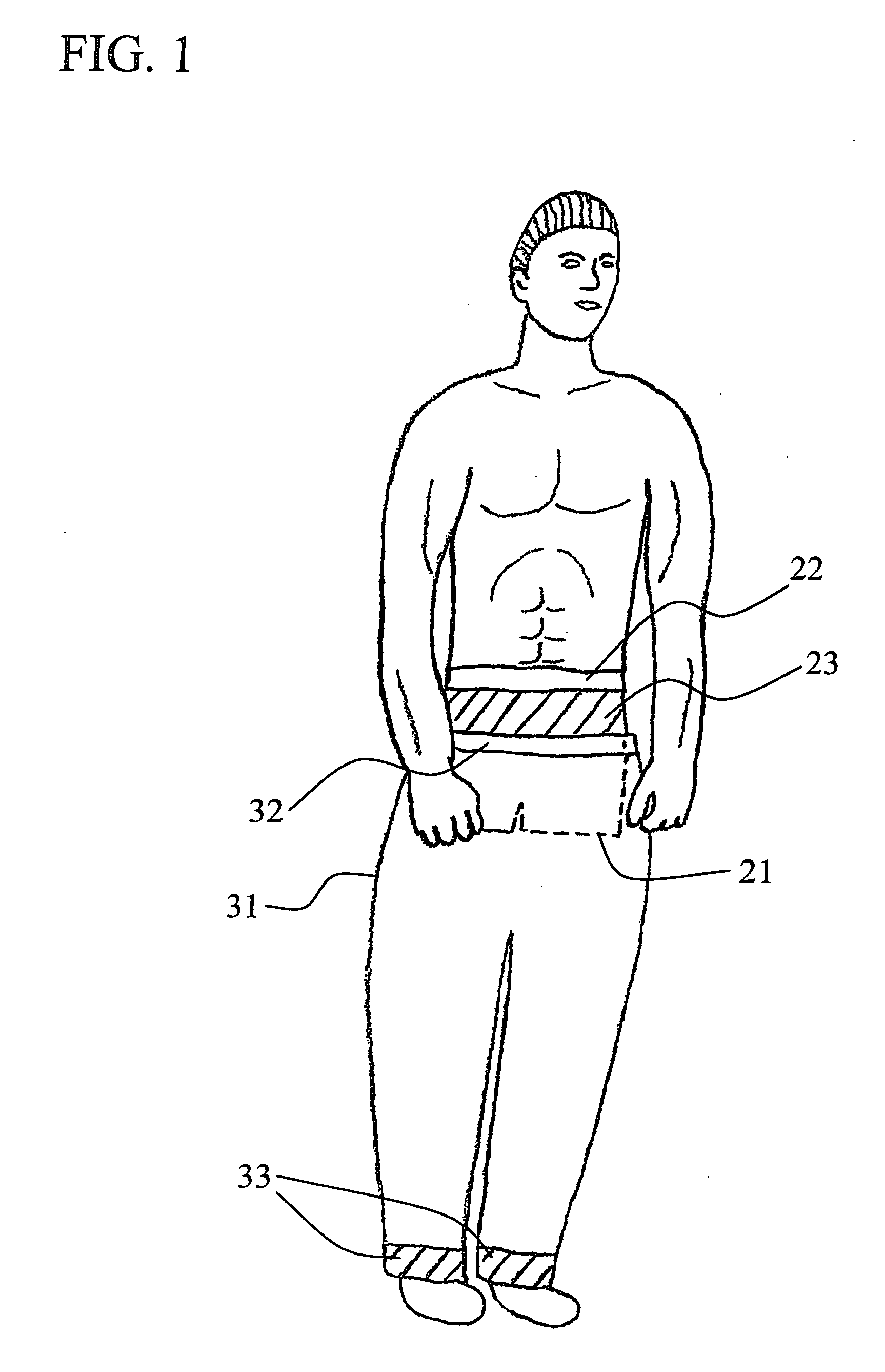 Pants construction stabilized by integral undergarment