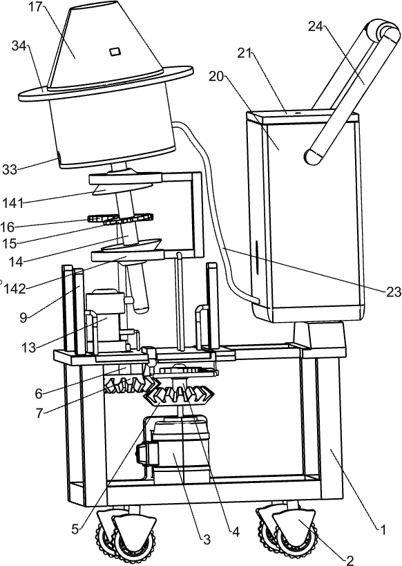 Dust falling device for constructional engineering