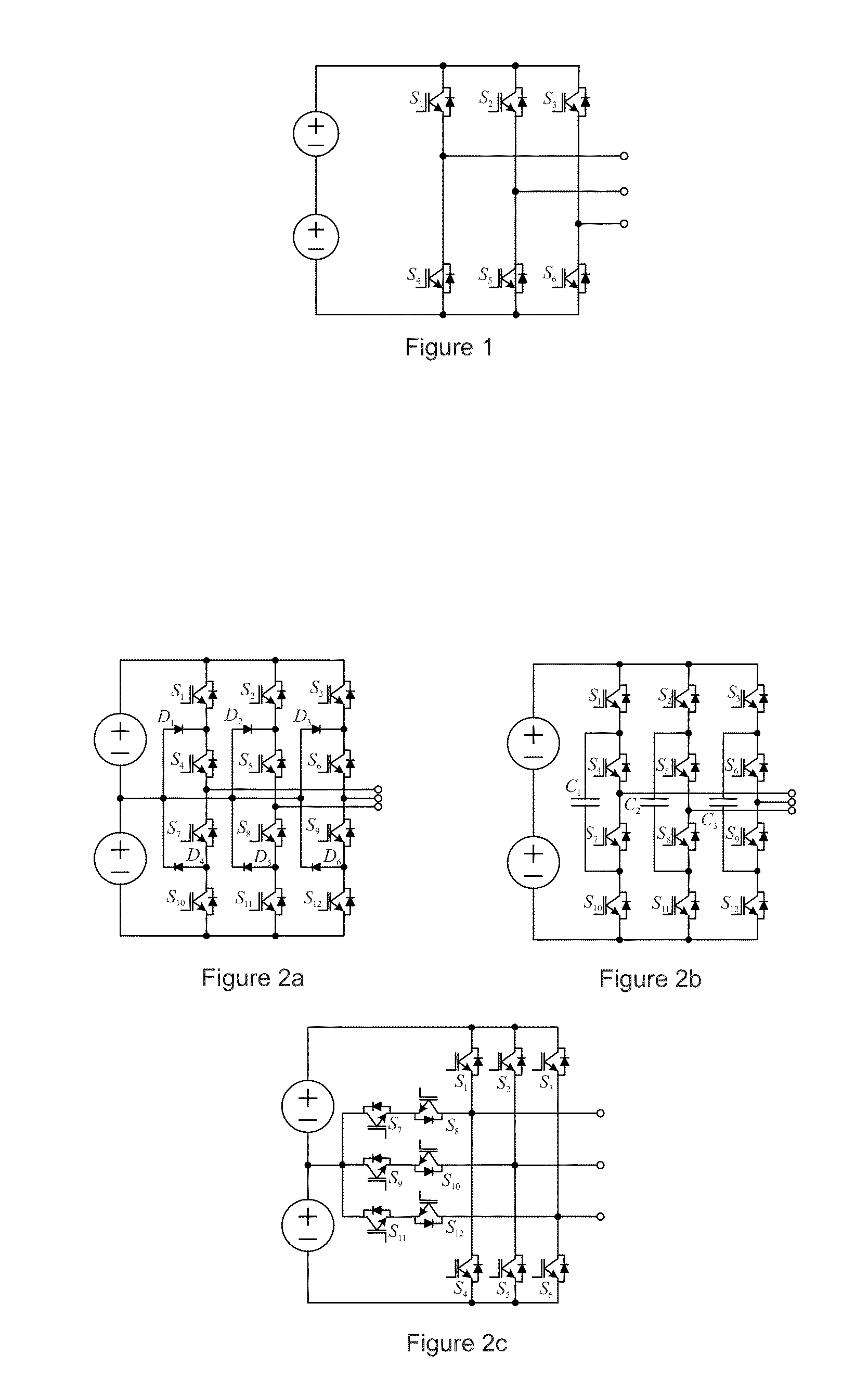 Method and apparatus for producing three-phase current
