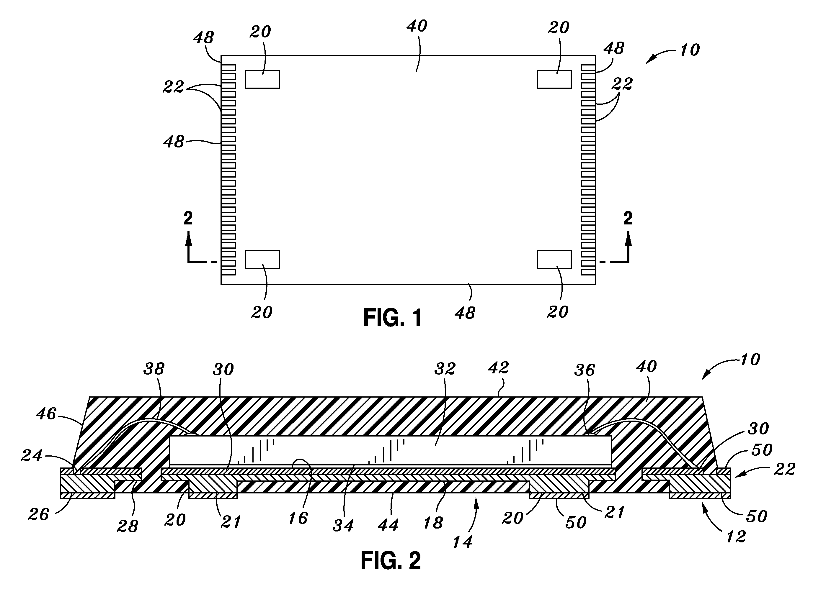 Semiconductor package having leadframe with exposed anchor pads