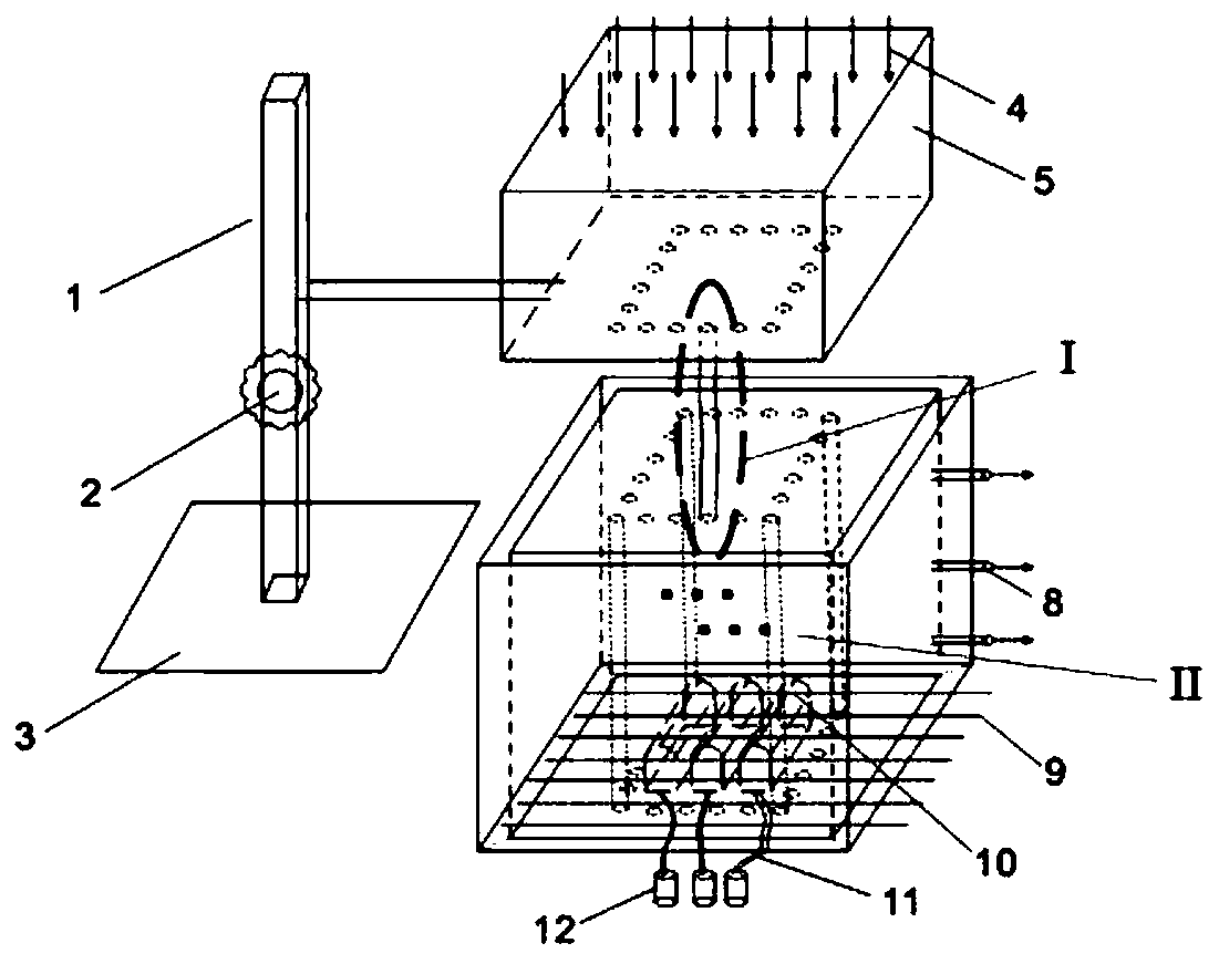 Experimental device and method for simulating water curtain water seal effects under different engineering geological conditions