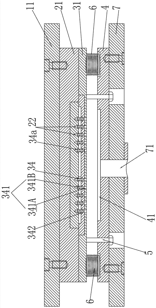 An injection molding mold for making metal rivets on shoe uppers and its production method