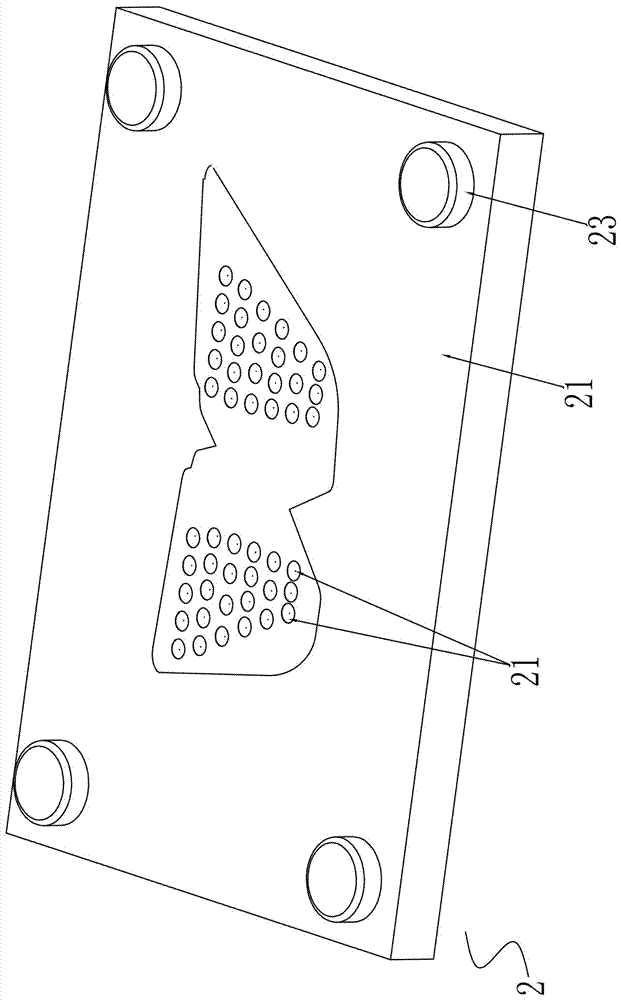 An injection molding mold for making metal rivets on shoe uppers and its production method