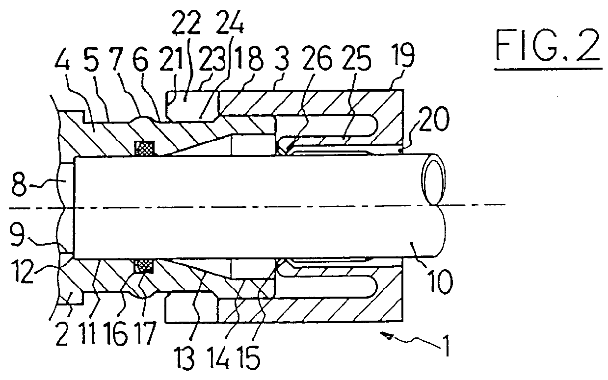Rapid connection and disconnection device for electropumps and conduits for motor vehicle wind-shield washing systems