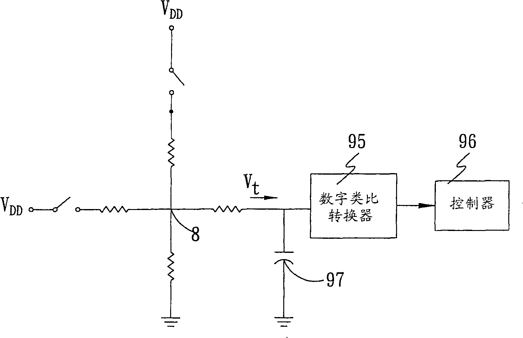 Signal processing method for resistor type touch control plate