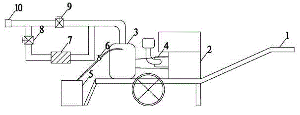 Small and light movable type spray irrigation and drop irrigation dual-purpose machine set