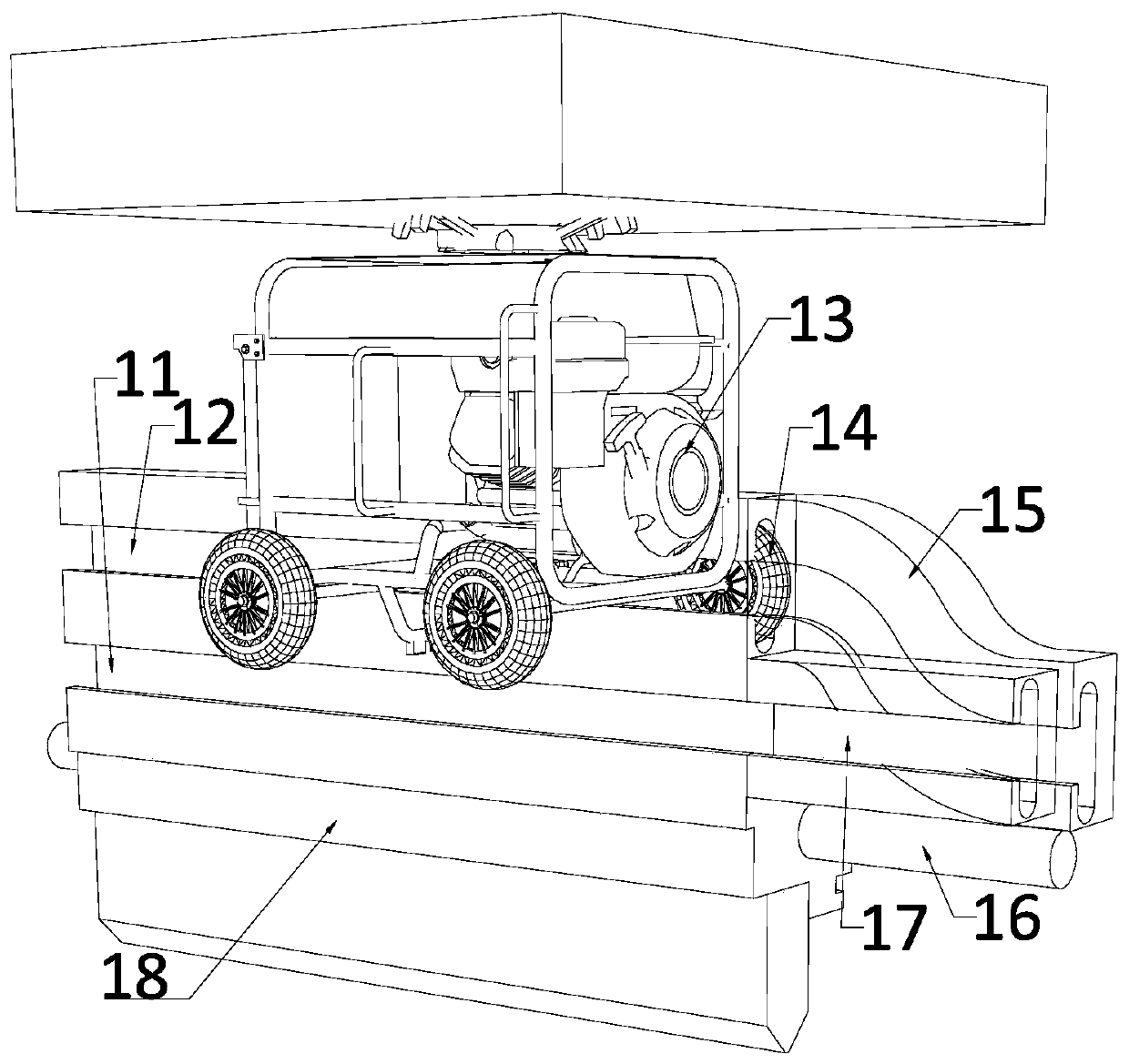 Retention wall treatment device and method for chlorine-containing organic matter development