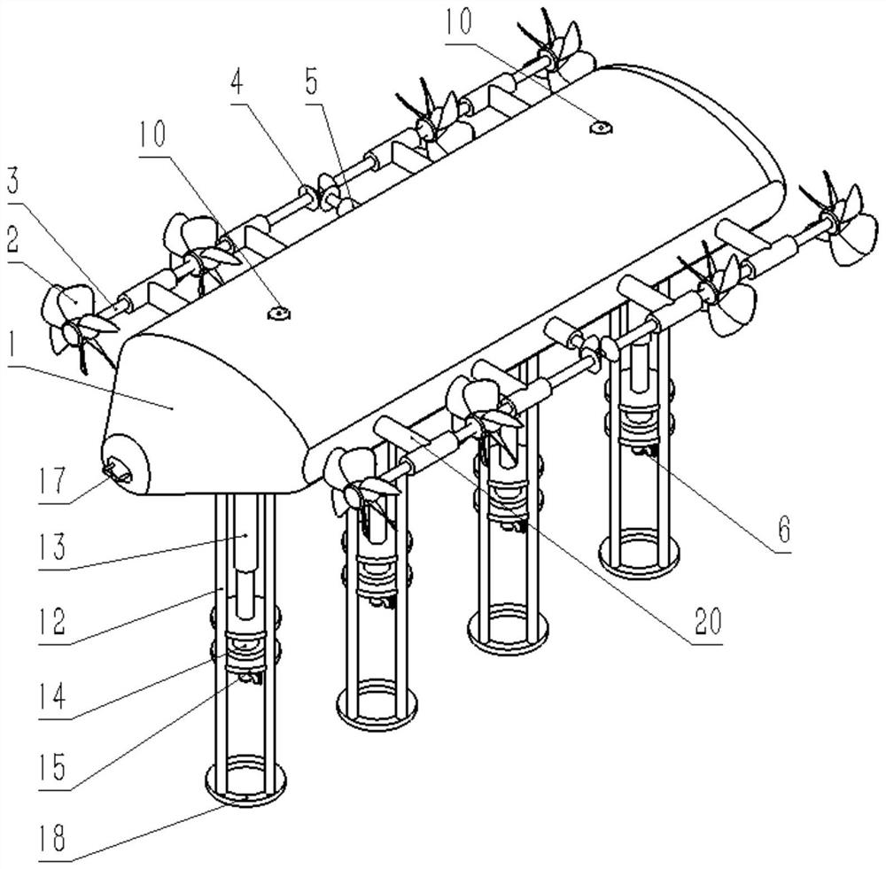 Shock excitation device for seismic exploration in shallow sea area and use method of shock excitation device