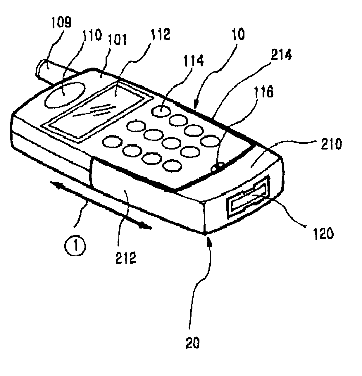 Replaceable sub-housing and interchangeable mobile telephone terminal using the same to be used both as flip-type terminal and bar-type terminal