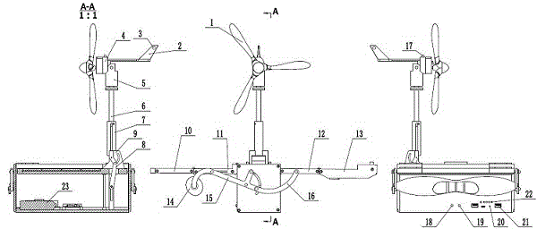 Portable wind-solar power generator