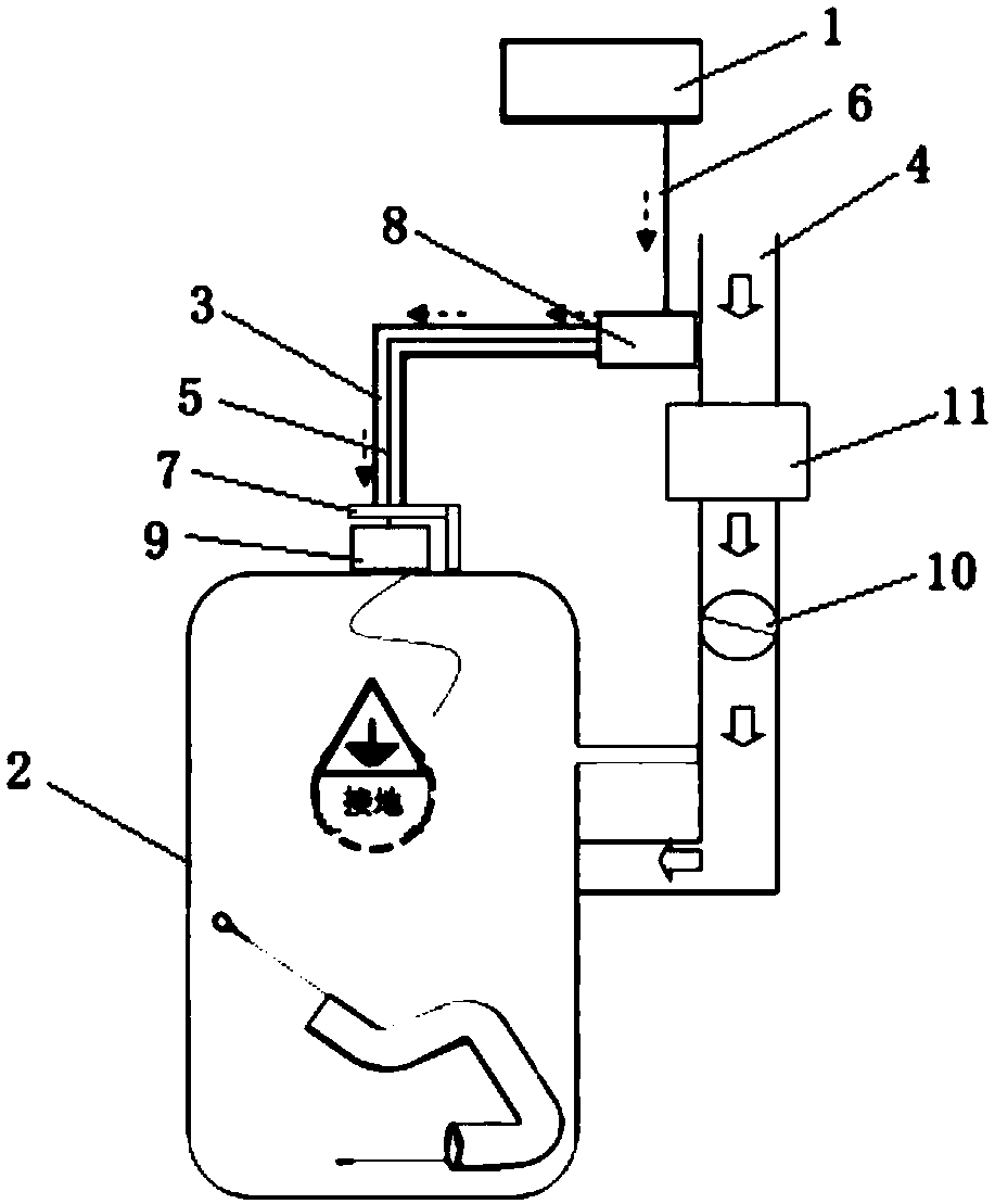 Detection device and method of ventilation pipe of crankcase