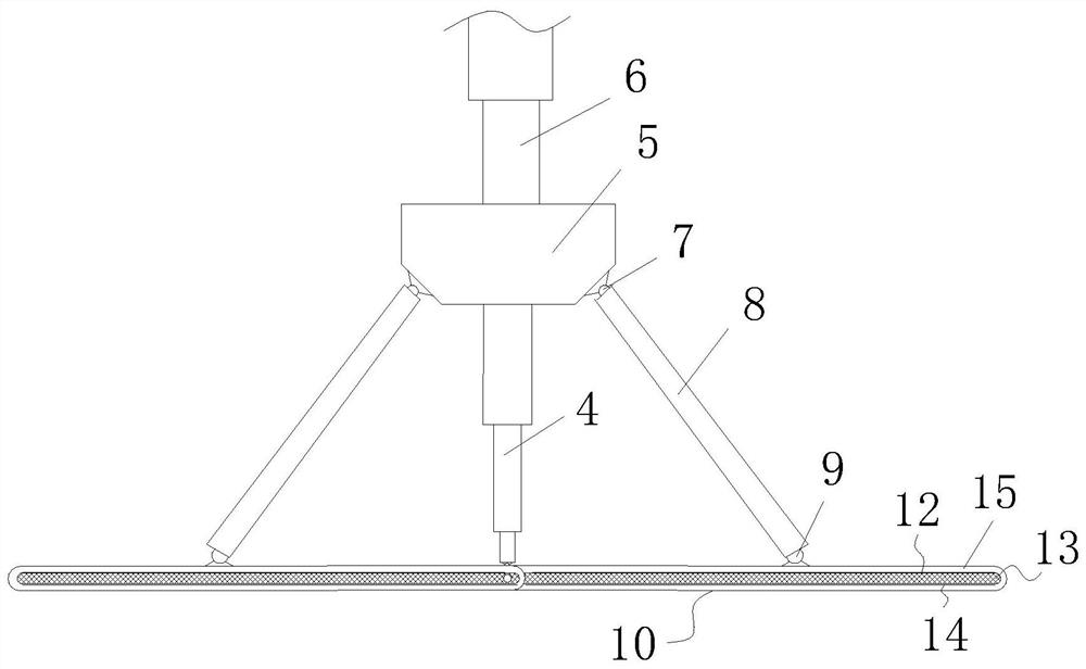 Thermoplastic sealing device of plastic woven packaging bag