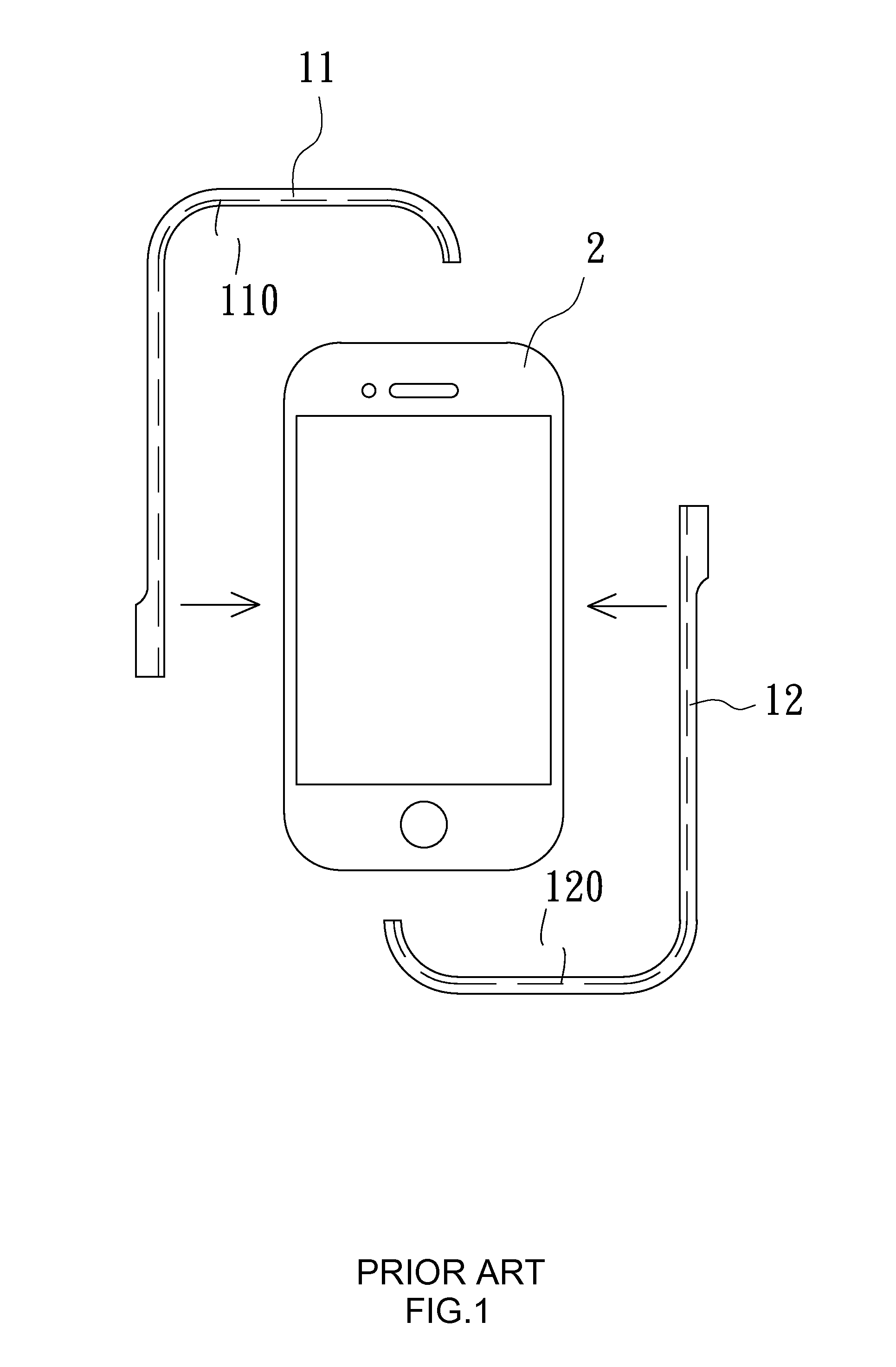 Protective clamp frame having power and unclamp duplex button for mobile communication devices