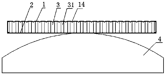 Arc-shaped brazing sandwich panel forming method