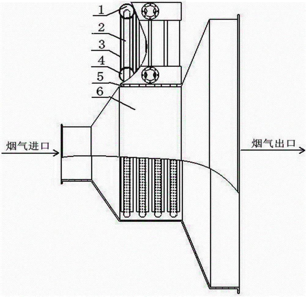 U-shaped heat pipe heat exchange element and u-shaped heat pipe heat exchanger integrated with electrostatic precipitator