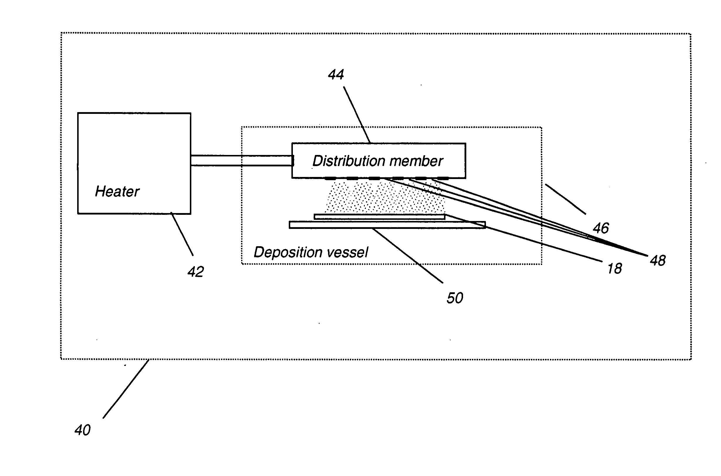 Two-dimensional aperture array for vapor deposition