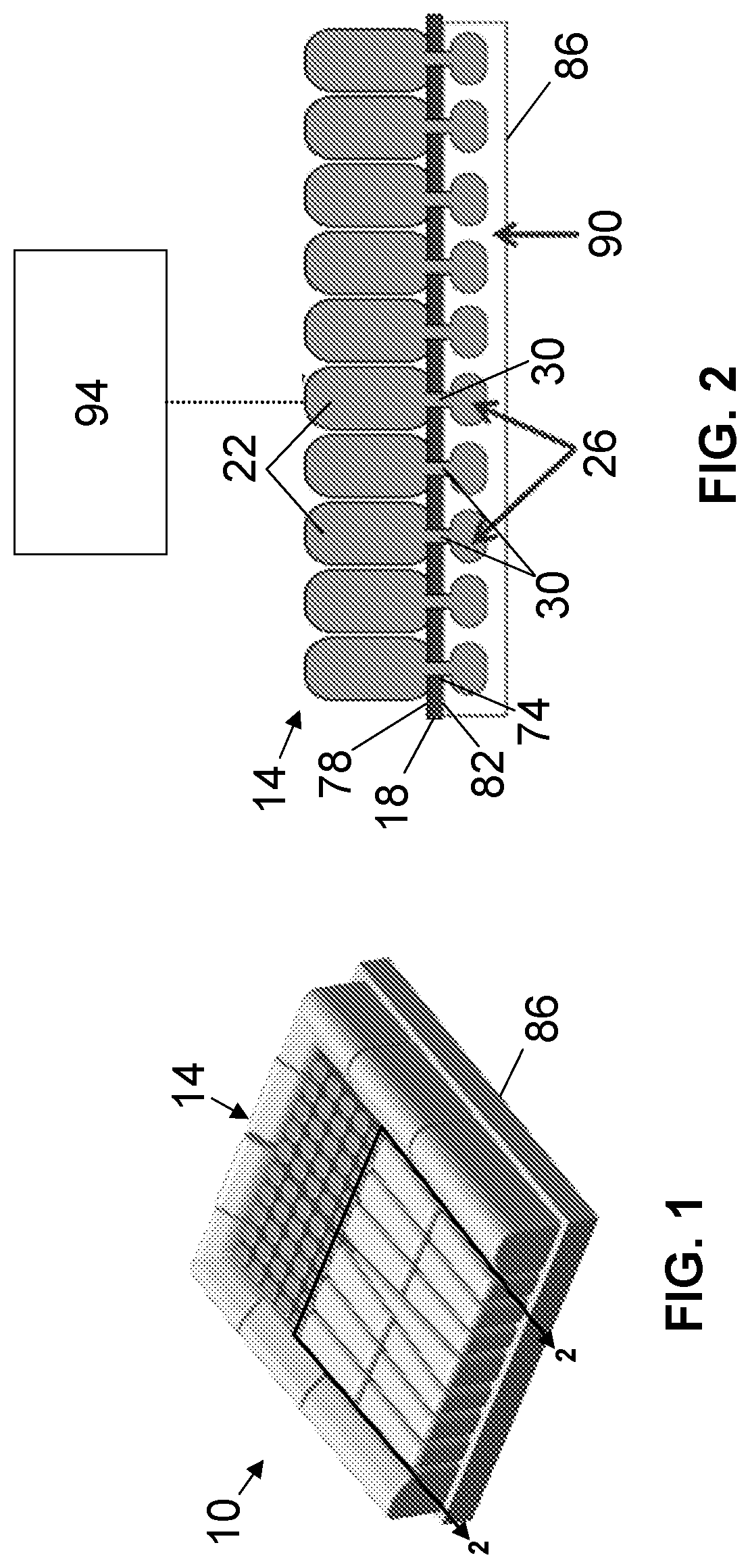 Variable stiffness apparatuses using an interconnected dual layer fluid-filled cell array