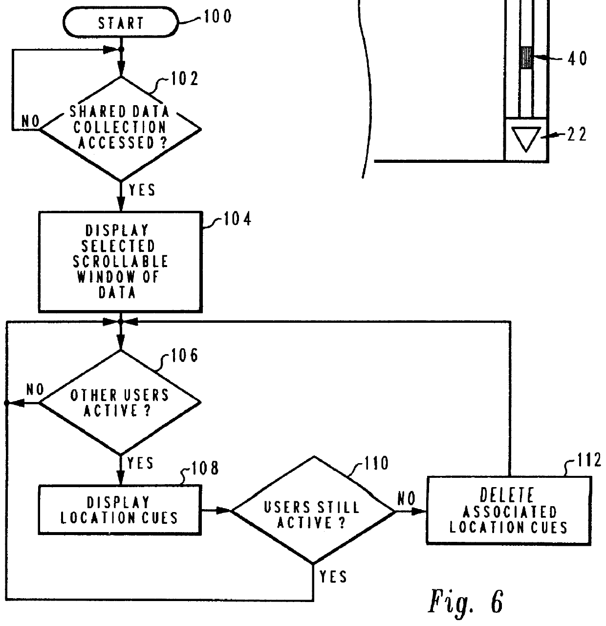 Method and system for graphically indicating the activity of a plurality of users within a shared data collection