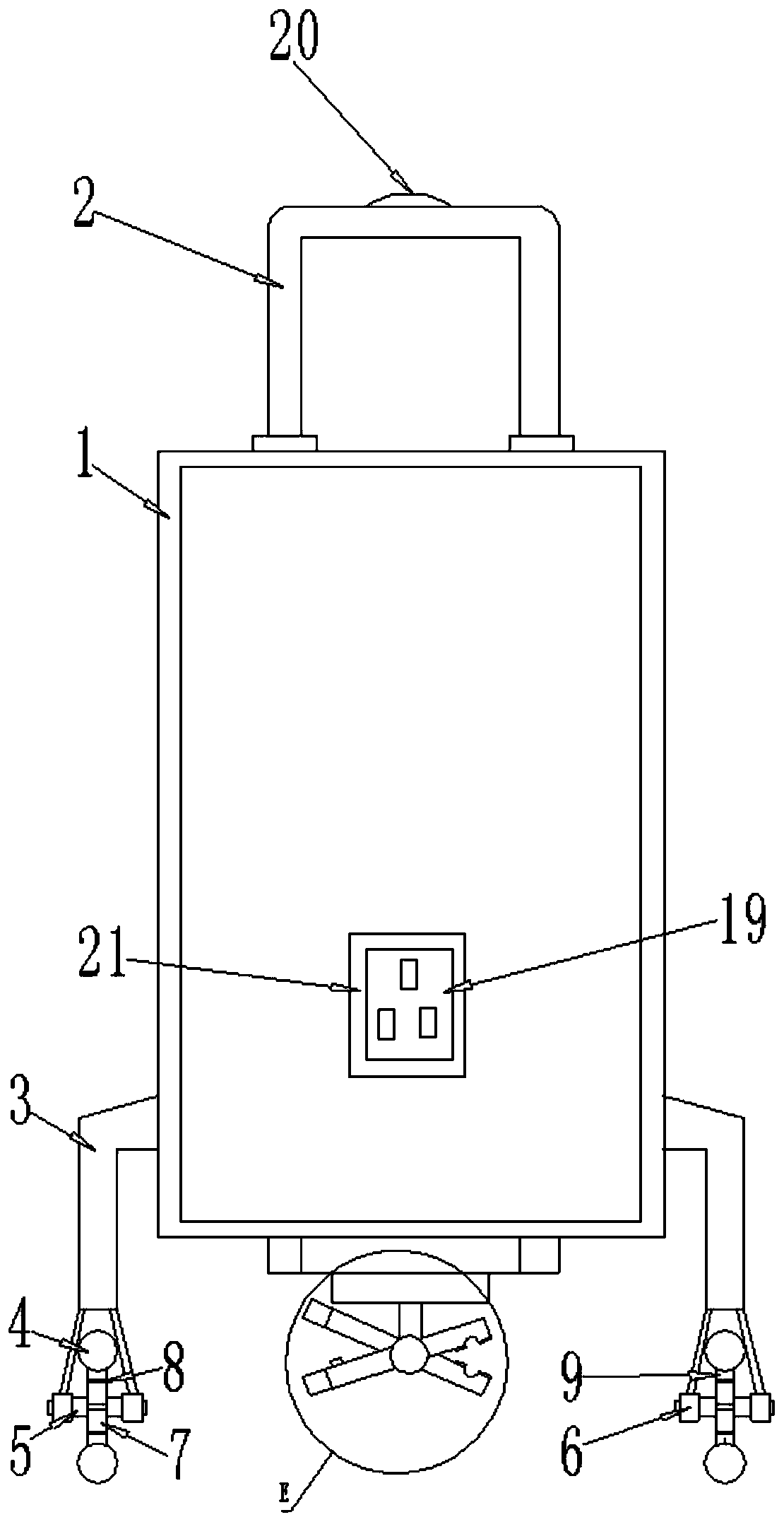 Station alternating-current mobile power supply device capable of climbing stairs