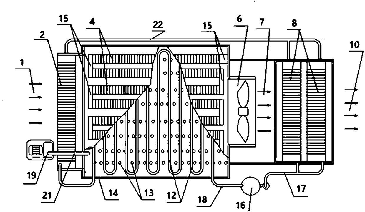 Water evaporating, condensing and purifying system and equipment