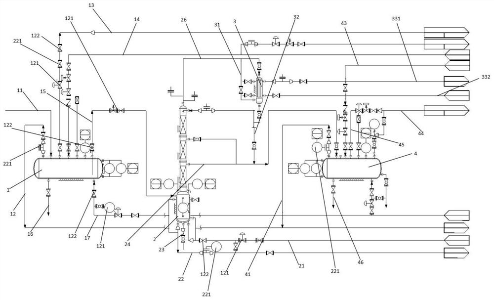 Vinyl chloride high-boiling residue treatment and purification system