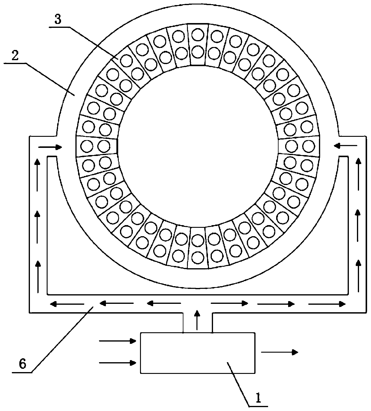 Air-cooled heat-dissipation device of PET system