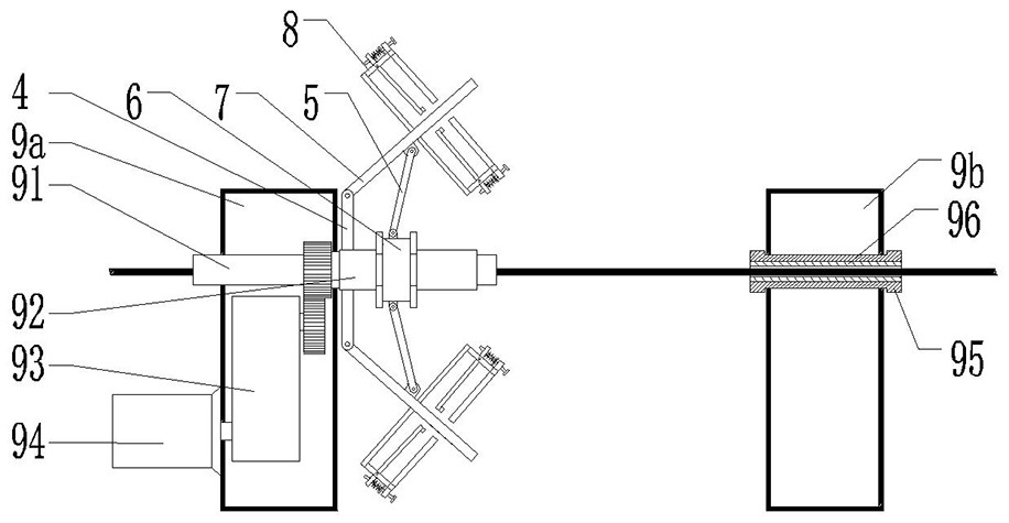 Fire-proof and flame-retardant cable and wrapping mechanism for producing fire-proof and flame-retardant cable