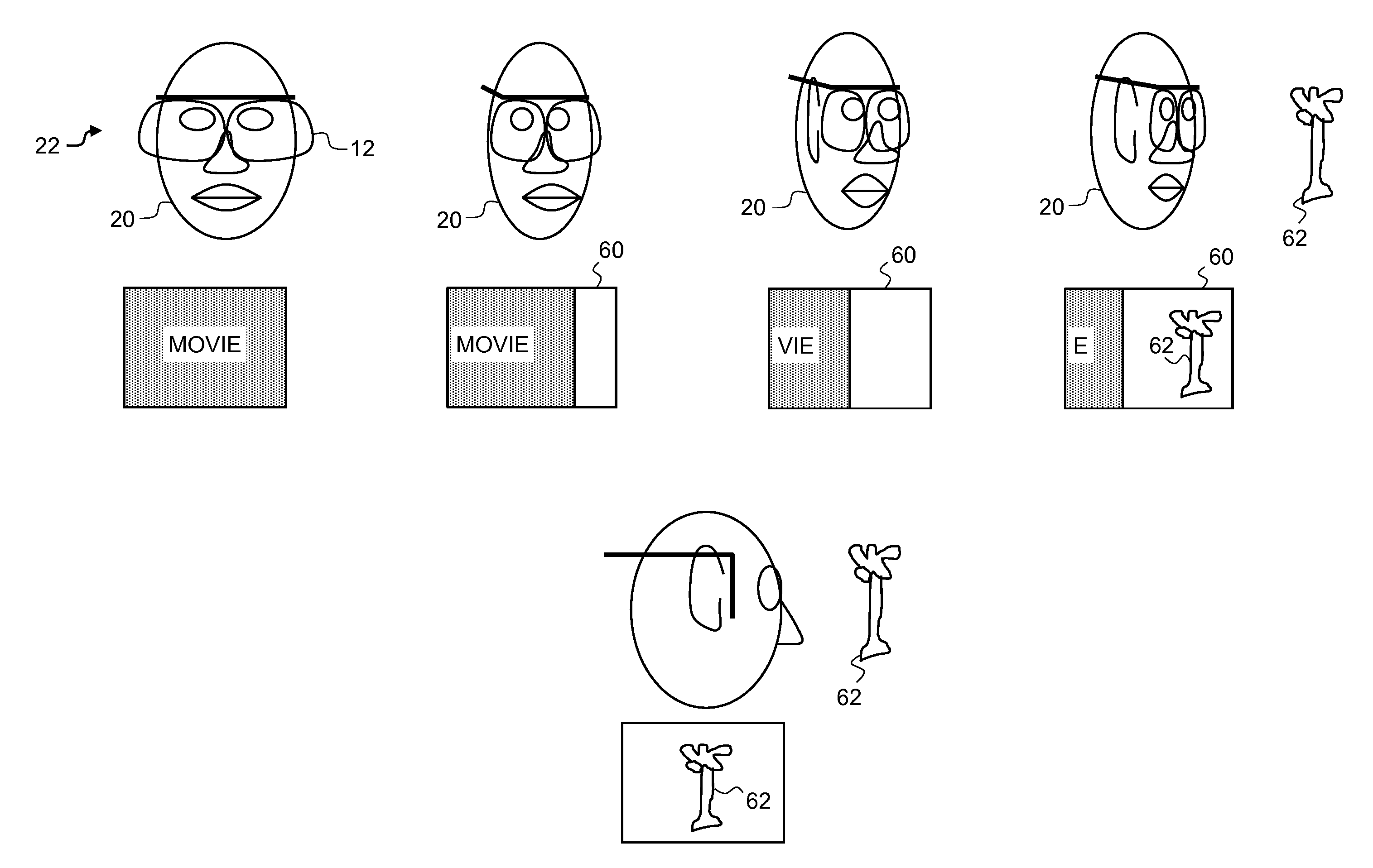 Head-mounted display with eye state detection