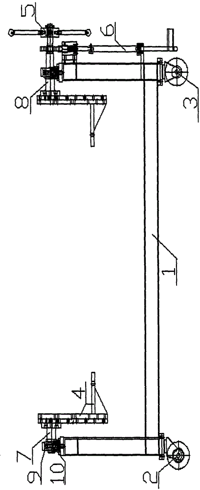 Riveting turnover mechanism for heavy truck cross beam assembling unit