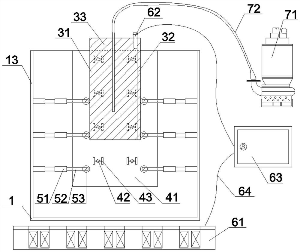 Electromagnetic loading test device capable of simulating sinking process of open caisson