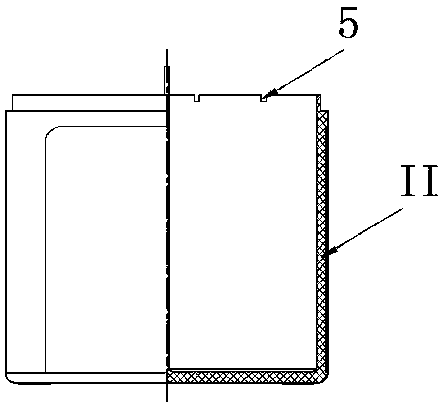 Lead-acid storage battery housing structure