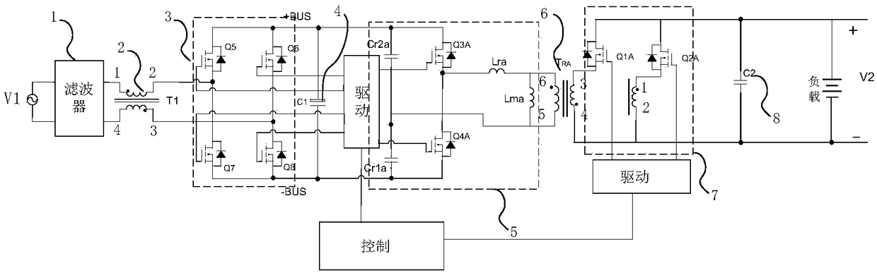 A high-frequency isolated AC/DC conversion circuit and a control method thereof