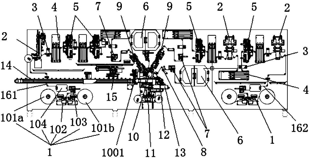 Battery fabrication sheet winding integrated machine for pasting protection glue at high speed