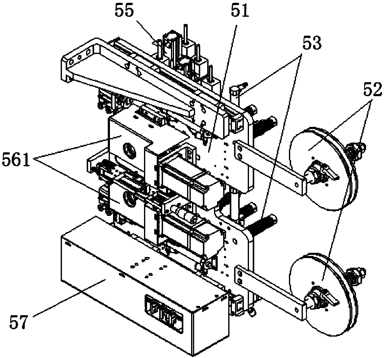 Battery fabrication sheet winding integrated machine for pasting protection glue at high speed