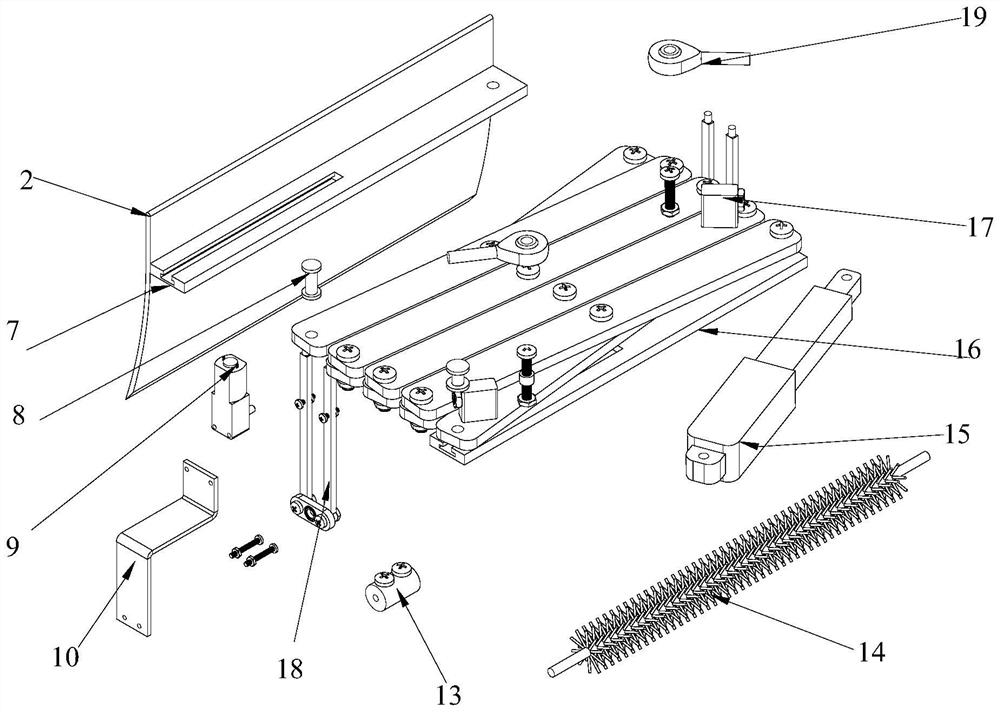 Detachable herringbone roof intelligent snow removing device