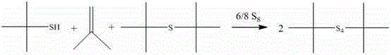 A kind of synthetic method of di-tert-butyl terminated chain polysulfide