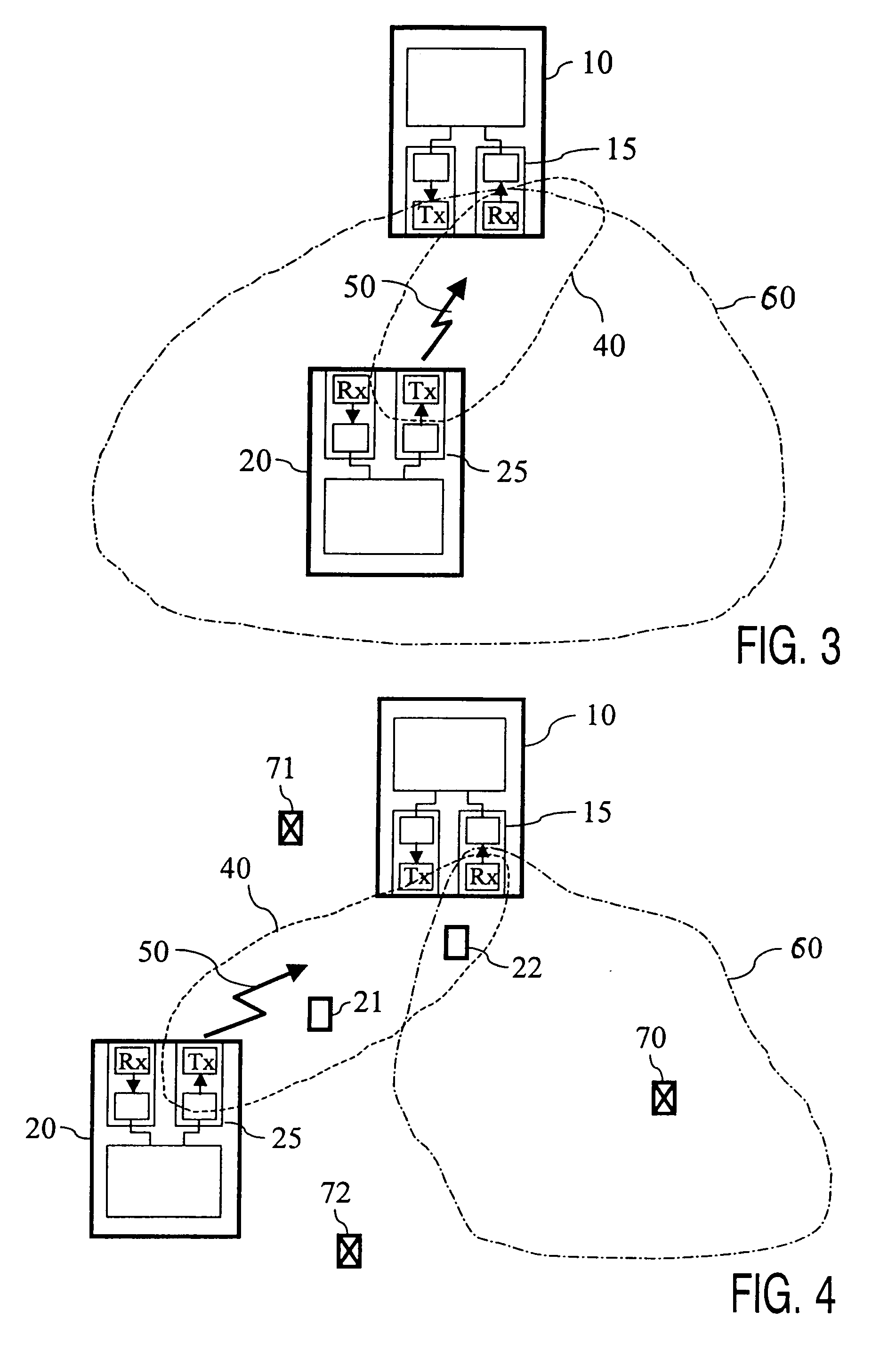 Wireless communication system having a guest transmitter and a host receiver