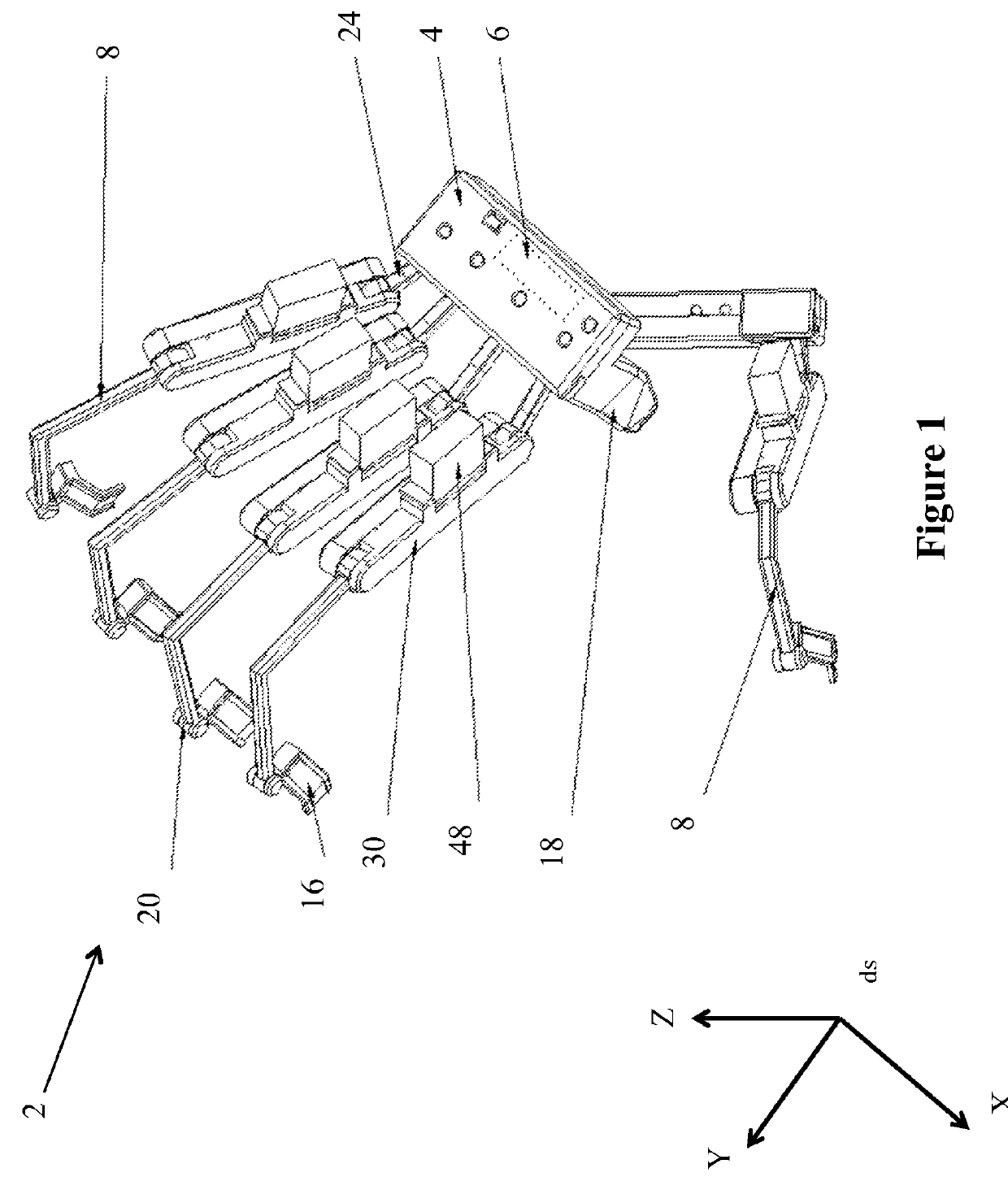 Hand motion-capturing device with force feedback system
