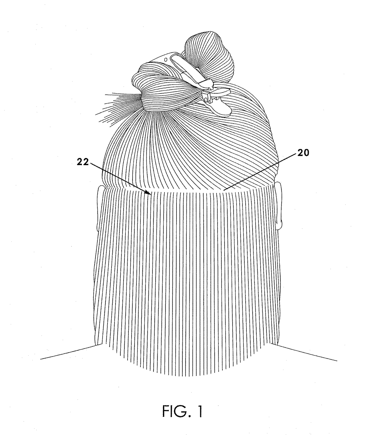 Braidless apparatus and method of combining natural and artificial hair