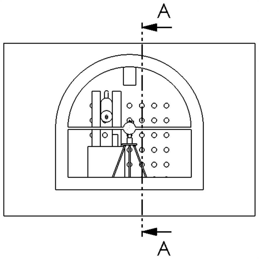 Center line positioning device for device for quickly giving drilling azimuth angle and using method