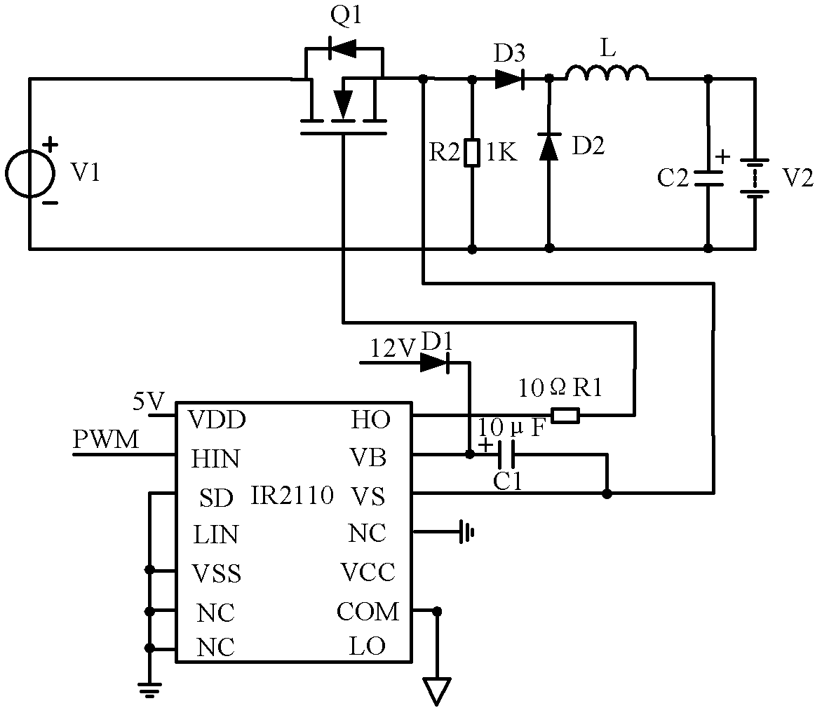 Switch tube driving circuit based on integrated driving chip