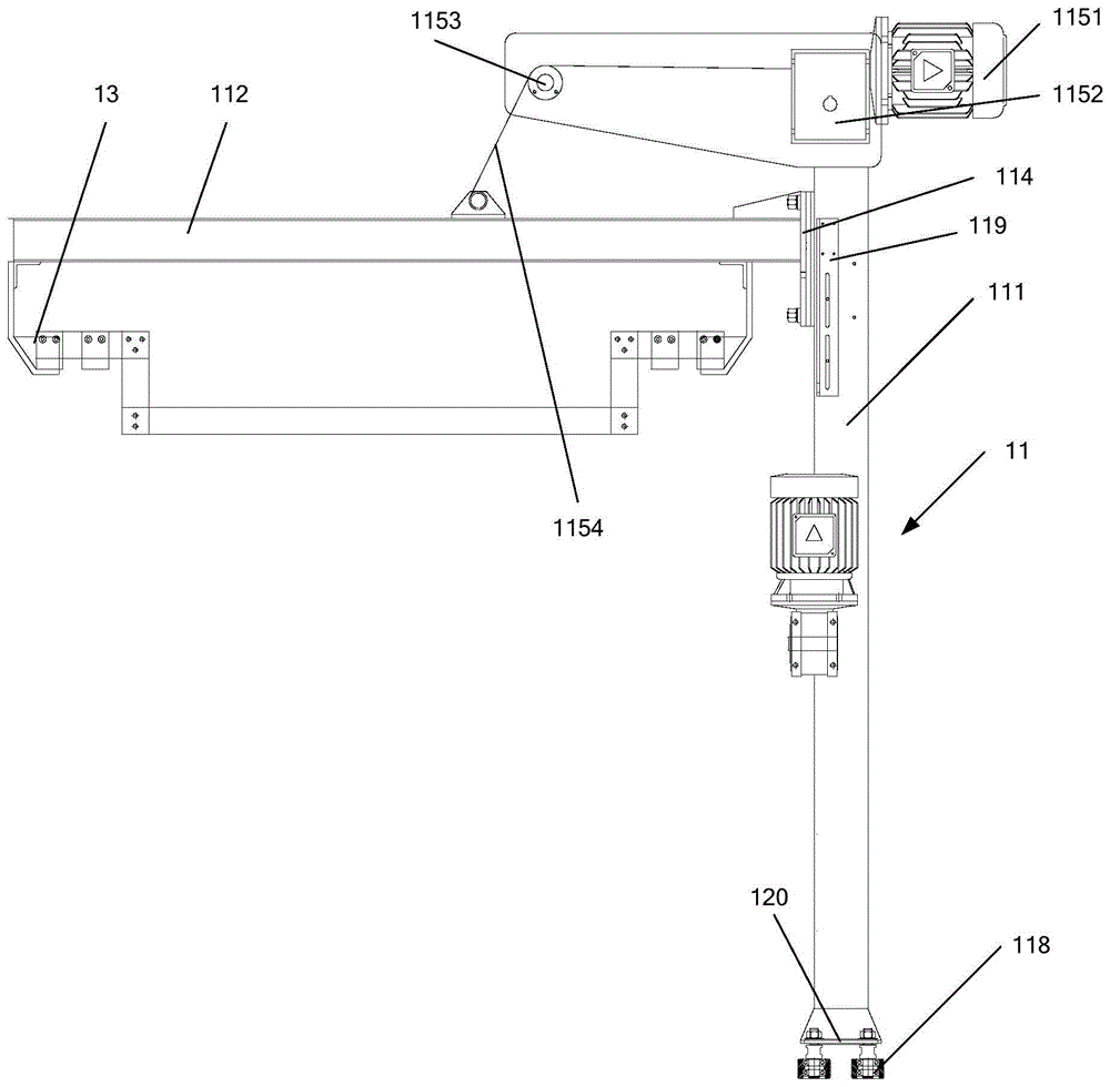 The lifting device of the electroplating crane and the electroplating crane