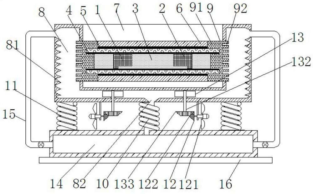 Graphene water-cooling heat dissipation packaging structure of IGBT module