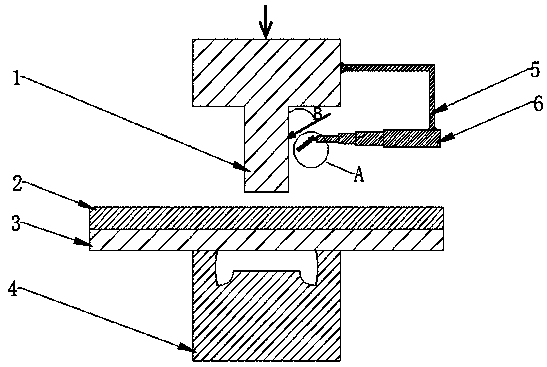 An ultrasonic-assisted embossing connection device and method