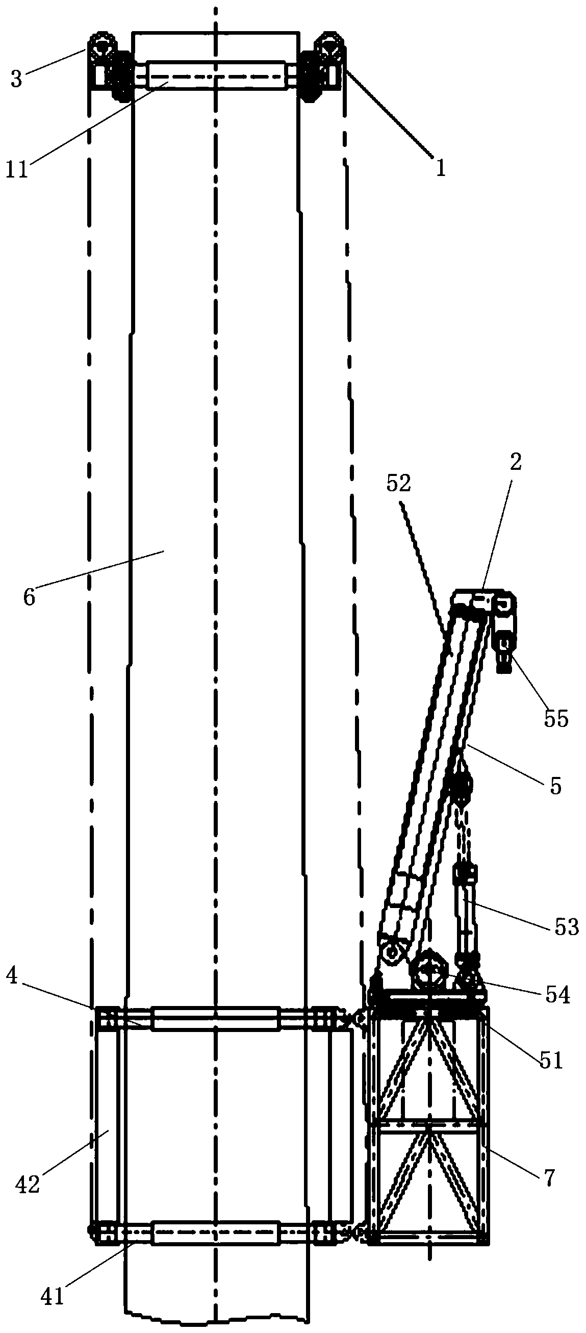 Self-climbing wind power maintenance crane