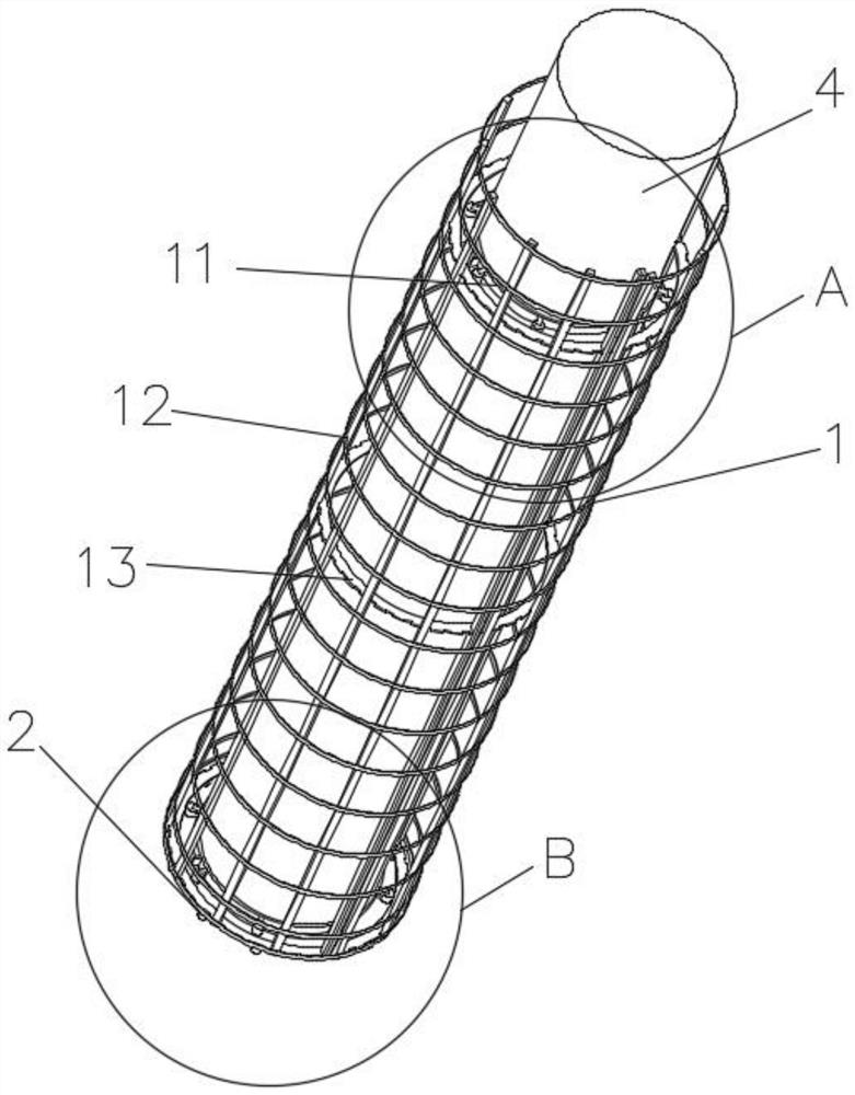 A rotatable and adjustable large-scale three-dimensional green planting device