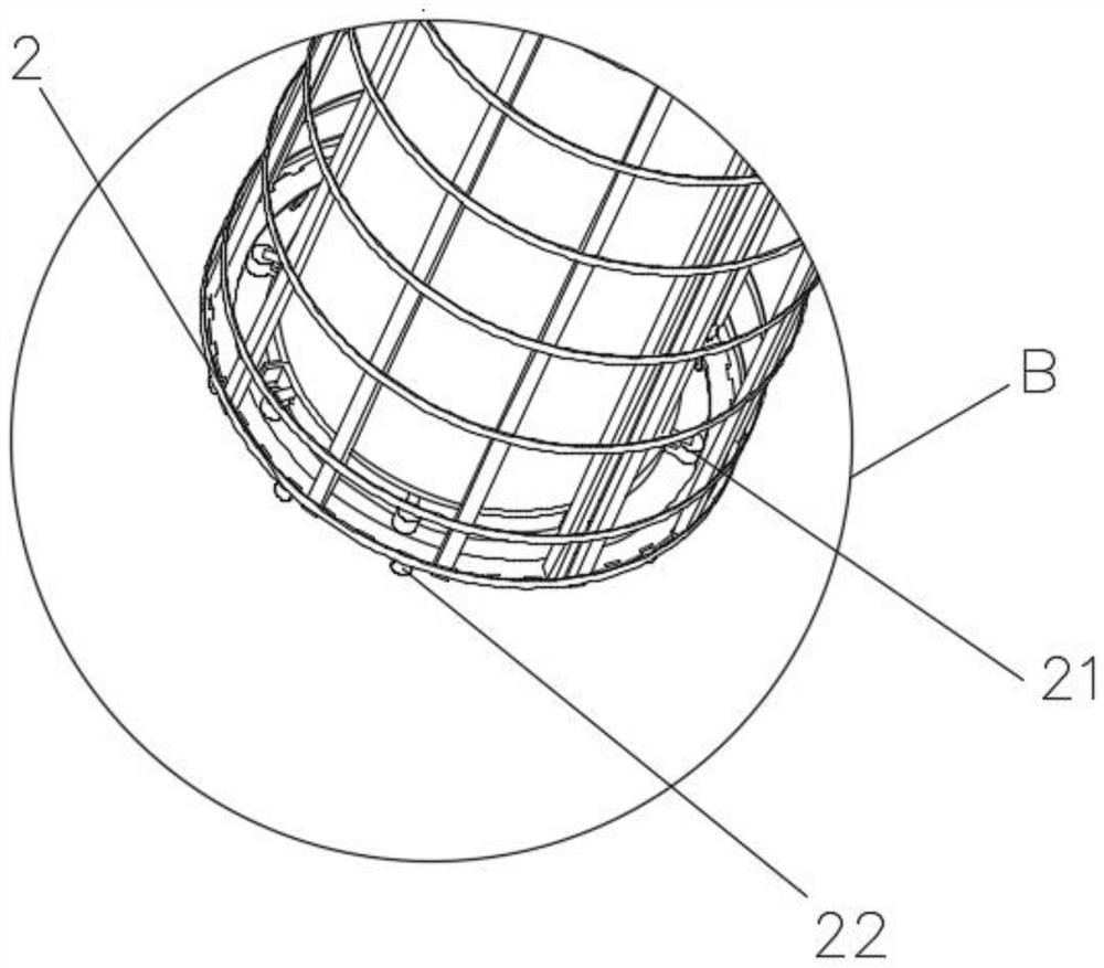 A rotatable and adjustable large-scale three-dimensional green planting device